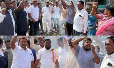 गरियाबंद में सैनिक स्कूल विवाद ने पकड़ा तूल, सड़क पर उतरी कांग्रेस, डीईओ का पुतला दहन, तिरंगा चौक पर हंगामा, जताई बड़ी साजिश की आशंका