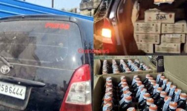 ब्लैक इनोवा में PRESS लिखकर कर रहे अवैध शराब की तस्करी, पुलिस ने घेराबंदी कर आरोपी को किया गिरफ्तार, 15 पेटी मदिरा जब्त