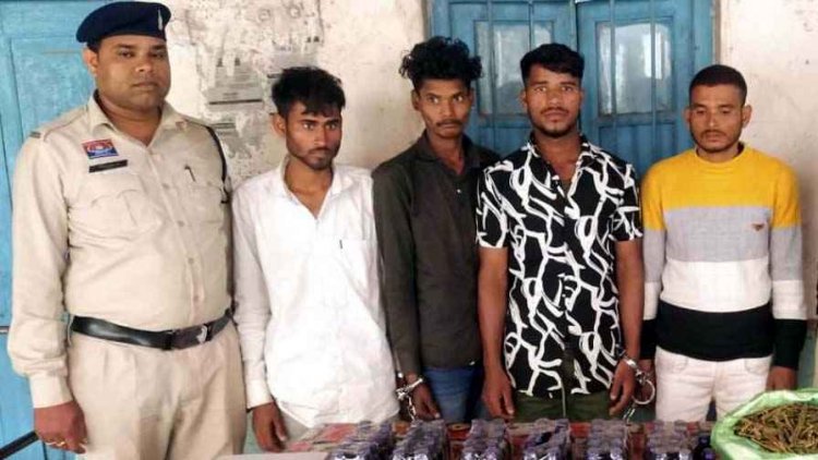 नशे के खिलाफ पुलिस की बड़ी कार्रवाई, अंतरराज्यीय तस्कर समेत 4 गिरफ्तार, भारी तादाद में प्रतिबंधित कोडीन सिरप और गांजा जब्त
