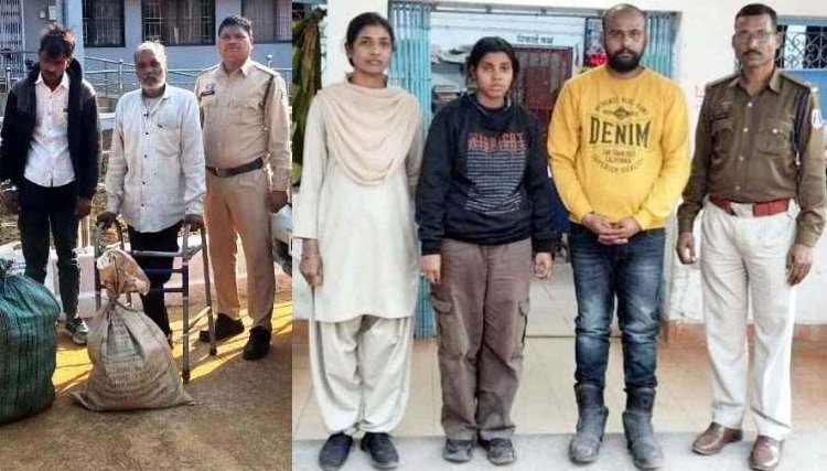 12.538 किलो गांजे के साथ पुलिस की गिरफ्त में युवक-युवती, इधर फिंगेश्वर में दो नाबालिग समेत 5 गांजा तस्कर गिरफ्तार, टाटा सफारी जप्त