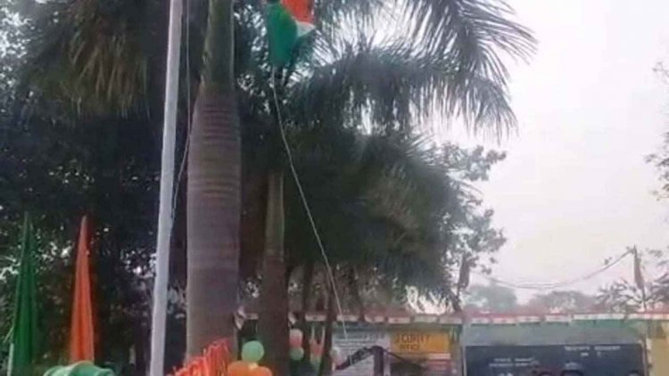 मुख्यमंत्री के आगमन से पहले पुलिस ग्राउंड में तिरंगे का अपमान, 26 जनवरी को ध्वजारोहण के दौरान गिरा तिरंगा!, जिम्मेदारों की चुप्पी पर उठे सवाल