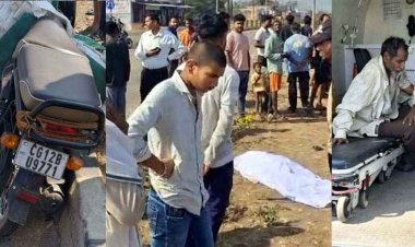 तेज रफ़्तार ट्रेलर ने मोपेड सवार दंपति को मारी जोरदार टक्कर, पत्नी की मौके पर दर्दनाक मौत, पति घायल, हालत नाजुक, ड्राइवर फरार, तलाश जारी