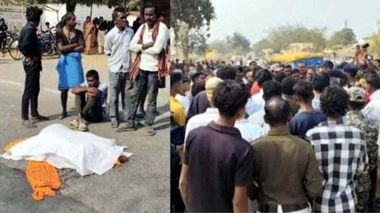 गैस सिलेंडर से भरे पिकअप वाहन ने सड़क पार कर रहे युवक को कुचला, मौके पर दर्दनाक मौत, ग्रामीणों ने किया चक्काजाम, तत्काल मिला मुआवजा