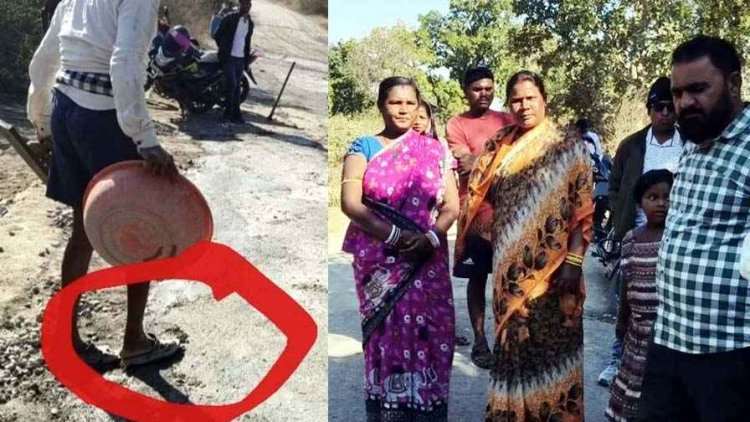 गरियाबंद में 60 लाख की चार KM PMGSY सड़क का चप्पल से हो रहा प्लास्टर!, पीडब्ल्यूडी विभाग के घटिया निर्माण से भड़के विधायक जनकराम ध्रुव