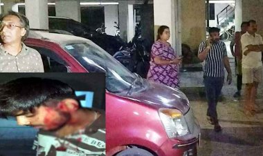 तेज साउंड में गाना बजाने पर विवाद, फ्लैट में घुसे 4-5 लोग, तोड़फोड़ कर की मारपीट, प्रॉपर्टी डीलर के बेटे को मारा चाकू, सीसीटीवी खंगाल रही पुलिस