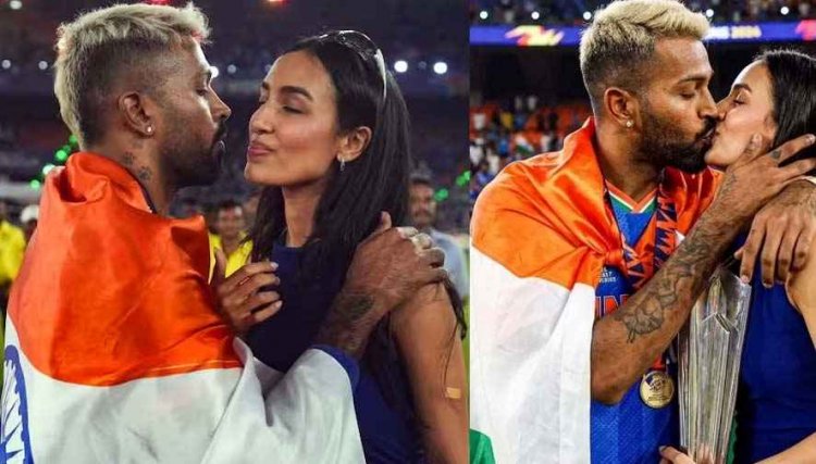 वर्ल्ड कप की जीत के जश्न के बीच Girlfriend संग जवानी का जोश दिखाकर बुरे फंसे हार्दिक पंड्या, तिरंगा लपेटकर ऑन स्क्रीन स्मूच की शिकायत दर्ज