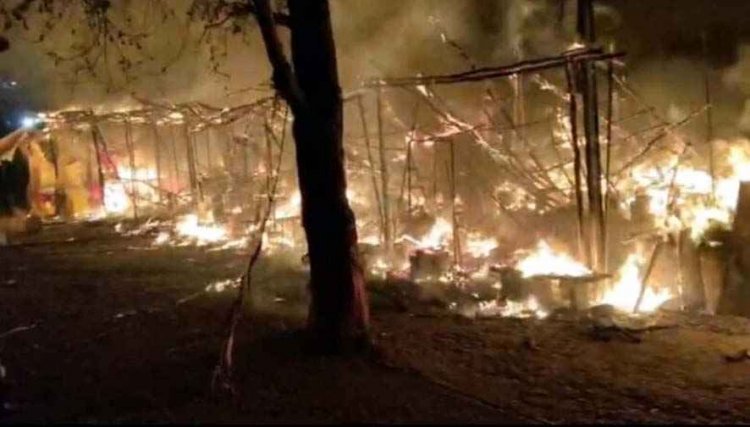 नवरात्रि से पहले घटारानी मंदिर में मची तबाही, भीषण आग में 9 दुकानें खाक, दुकानदारों का लाखों का नुक्सान, निष्पक्ष जांच और मुआवजे की मांग