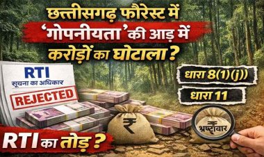 छत्तीसगढ़ फॉरेस्ट में “गोपनीयता” की आड़ में करोड़ों का खेल!, विधानसभा में दी गई जानकारी RTI में अचानक गोपनीय!, नितिन सिंघवी ने उठाये सवाल