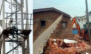 बुलडोजर कार्रवाई के बाद रायपुर में मोबाइल टावर पर चढ़ा बुजुर्ग, दी सुसाइड की धमकी, बोला-घर तोड़ दिया-अब कहां जाएं, मचा हडकंप, उतारने जुटे अधिकारी