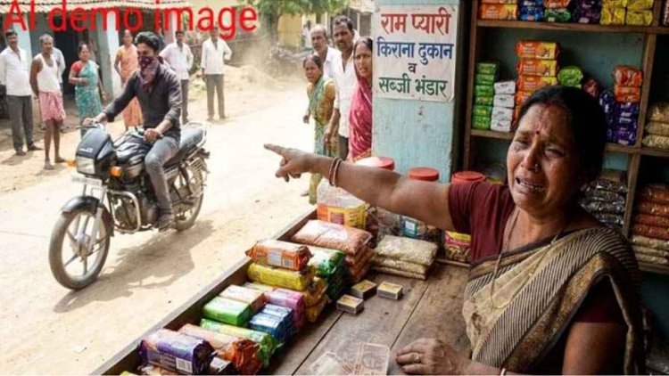 दिनदहाड़े किराना दुकान में लूट, सिगरेट लेने के बहाने आया युवक, महिला के गले से सोने की माला लेकर फरार, आरोपी बाइक सवार की तलाश में जुटी पुलिस