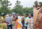 आधी रात कोदोमाली के पास सड़क पर गिरा विशाल पेड़, श्यामनगर में नेशनल हाईवे की सड़क धंसी, मातागढ़ तुरतुरिया धाम में बाढ़, लगा लंबा जाम