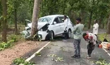 बाबा बछराज कुंवर धाम दर्शन के बाद छाया मातम, पेड़ से टकराई श्रद्धालुओं की अर्टिगा, एक श्रद्धालु की दर्दनाक मौत, सात घायल, दो गंभीर