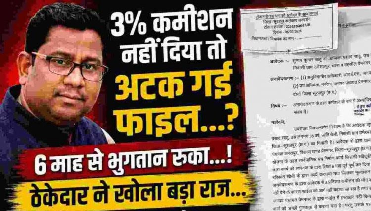 भुगतान के बदले तीन प्रतिशत कमीशन मांगने का आरोप, कलेक्टर से लेकर सीएम हेल्पलाइन तक पहुंची शिकायत, मचा हड़कंप, जांच में खुलेगा पूरा सच
