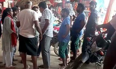 महामाया मंदिर के बाहर भाजपा के दो पदाधिकारियों में जमकर विवाद, चोरी के विवाद से मारपीट और धमकी के आरोप, वीडियो वायरल, थाने में शिकायत दर्ज