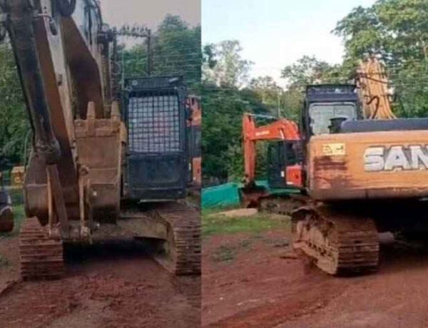 छुरा ब्लॉक में अवैध रेत उत्खनन और भंडारण पर कलेक्टर बी.एस. उईके के निर्देश पर खनिज विभाग की बड़ी कार्रवाई, दो चैनमाउंटेन मशीन जब्त
