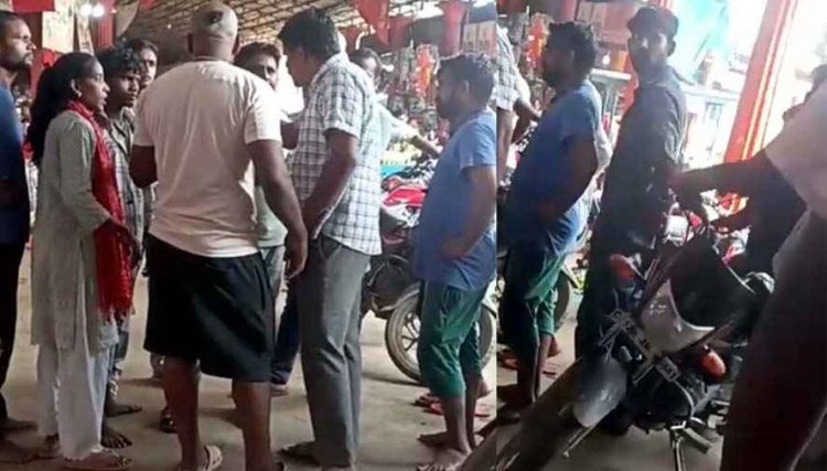 महामाया मंदिर के बाहर भाजपा के दो पदाधिकारियों में जमकर विवाद, चोरी के विवाद से मारपीट और धमकी के आरोप, वीडियो वायरल, थाने में शिकायत दर्ज