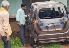 घर के सामने खड़ी पत्रकार की कार में आधी रात आगजनी,  वाहन जलकर राख, सुरक्षा पर उठे सवाल, जांच में जुटी पुलिस, जतमई मार्ग की सुरक्षा पर उठे सवाल