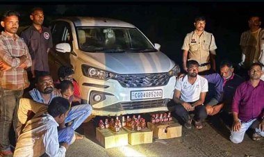 सरकारी शराब दुकान के कर्मचारी और गुरूजी का अवैध सिंडिकेट, संकुल समन्वयक शिक्षक समेत 7 रंगे हाथों गिरफ्तार, 8 लाख की कार और 160 पाव शराब जब्त