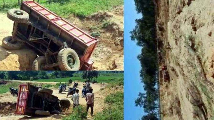 पितईबंद नर्सरी क्षेत्र में अवैध रेत खनन पर प्रशासन का छापेमारी, कार्रवाई की भनक लगते ही ट्रैक्टर-ट्रॉली छोड़ भागे माफिया, दर्जनों ट्रैक्टर-ट्रॉलियां जप्त