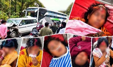 देवी धाम में दर्शन करने जा रही बोलेरो और बस की आमने-सामने जोरदार टक्कर, एक महिला की मौत, 7 श्रद्धालु गंभीर घायल, परिजनों में पसरा मातम