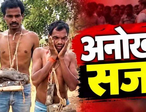 पंप चोरी कर 1000 रुपये में बेचने वालों को पकड़कर सिखाया सबक, ग्रामीणों ने जूतों की माला पहनाकर पूरे गांव में घुमाया, वीडियो जमकर वायरल