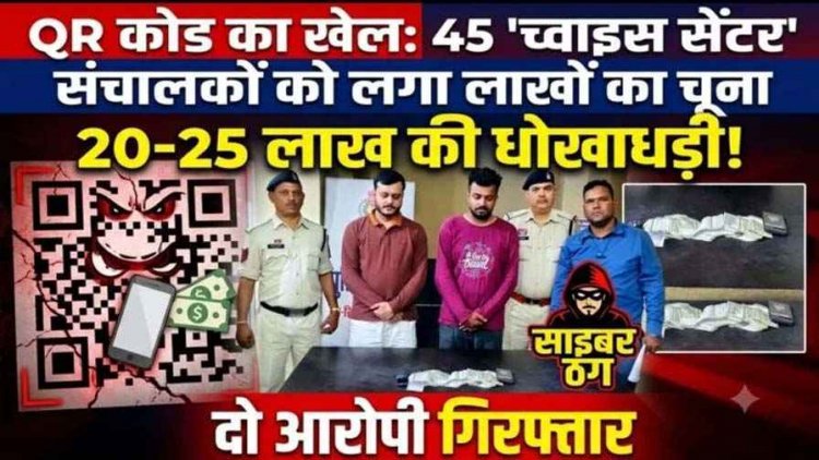 ऑनलाइन पेमेंट के बदले नकद देने का खेल, 45 च्वाइस सेंटर संचालकों से 25 लाख की धोखाधड़ी, QR कोड बना ठगी का हथियार, रायपुर के दो आरोपी गिरफ्तार